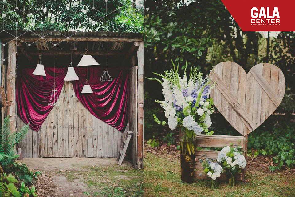 backdrop cưới bằng gỗ